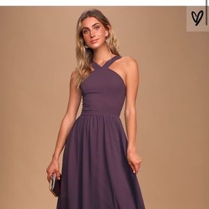 Lulus Air of Romance Formal Dress purple small